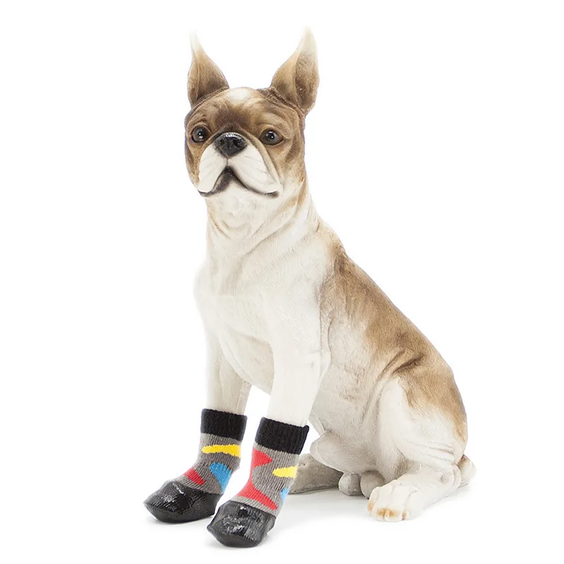 Носки для собак водонепроницаемый носок для питомца сапоги теплые собачьи лапы защита резиновый нескользящий подошва для маленьких средних и больших собак 4 ноги