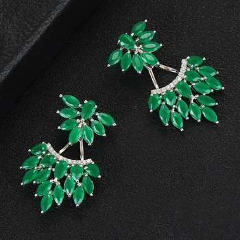 

SisCathy Trendy Luxury Flowers Drop Earrings For Women Wedding Full Micro Cubic Zircon CZ African Dubai Bridal Earrings 2019