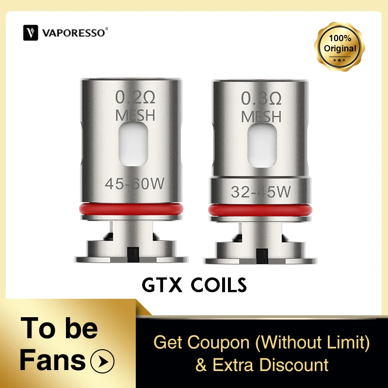 Vaporesso GTX катушка для Vape RDA Vaporizador MTL Vaper Pod коробка мод Mech катушки vaporesso PM80