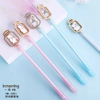 

36pcs Gel Pens Rabbit spinner black colored kawaii gel-ink pens pens for writing Cute stationery office school supplies