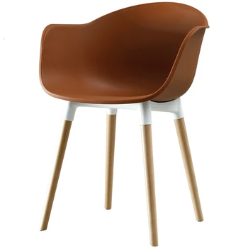 

Northern Europe Simplicity Household Originality Backrest Leisure Time Armchair Solid Wood Modern Dining Chairs Home Furniture