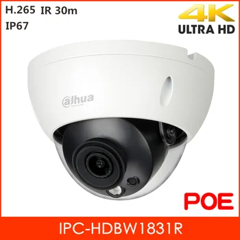 

Dahua New 8MP IP Camera IPC-HDBW1831R H.264 H.265 Waterproof IP67 IR 30 meters 2.8mm Fixed lens 4mm 6mm Optional Day/Night POE