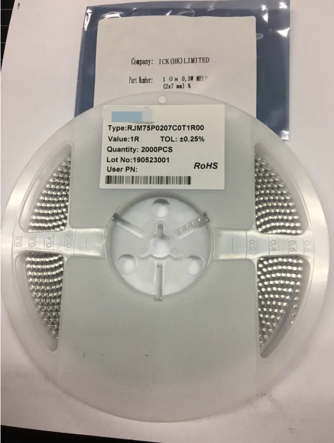 Резистор SMD распределительный 1R 0,5 W MELF 0207 2x7mm 0.25