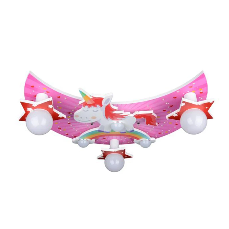 

Modern Cartoon Pendant Lamp Rainbow Horse Children Bedroom Decorative Celling Lamp Home Hanging Creative Lighting Fixture