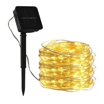 

20M 200 led solar LED Light Waterproof LED Copper Wire String Holiday Outdoor led strip Christmas Party Wedding Decoration