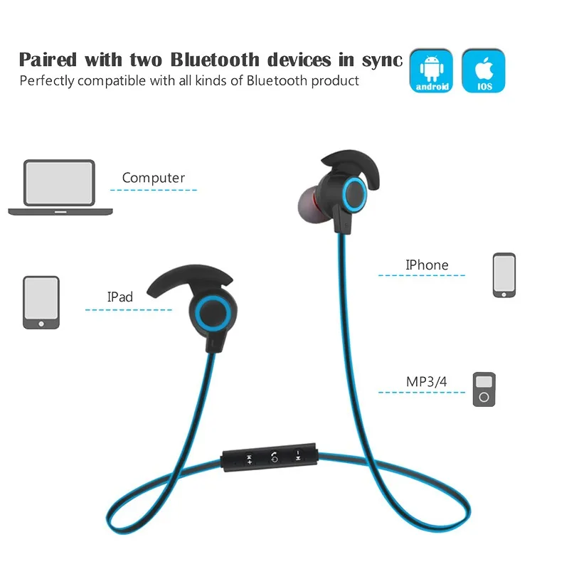 For Samsung Galaxy S9 S9+ S8 Plus S8+ S7 Edge S6 S5 Note 9 8 5 A8 A6 Earphones Sport Running Earphone Bluetooth Wireless Earbuds (7)