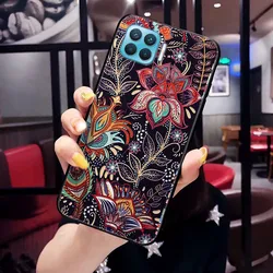 Elegant 3D Flower Emboss Art Phone Case Cover - Samsung A22S 5G (11)