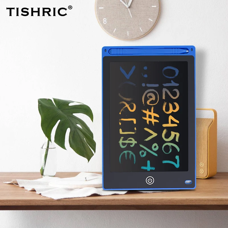 TISHRIC 8,5 дюймов ЖК-дисплей для рукописного ввода на планшете коврик головоломка образовательный цифровой планшет с стилусом графический Рисунок планшет дети - Цвет: Color screen-Blue