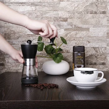 

Manual Mini Portable Washable Manual Coffee Grinder ABS+PC Material Stainless Steel Ceramic Core Kitchen Handhold Coffee Grinder