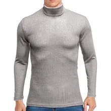 Men High-Neck Thermal Underwear Long-Sleeved Pullover Sweater Basic Tops Winter Solid Warm Bottoming Clothes Drop Shipping