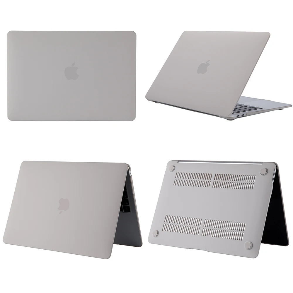 Матовый чехол для ноутбука Apple MacBook Air Pro retina 11 12 13 15 для mac book New Pro 13,3 15,4 дюймов A1706 A1932+ чехол для клавиатуры - Цвет: Rock Gray