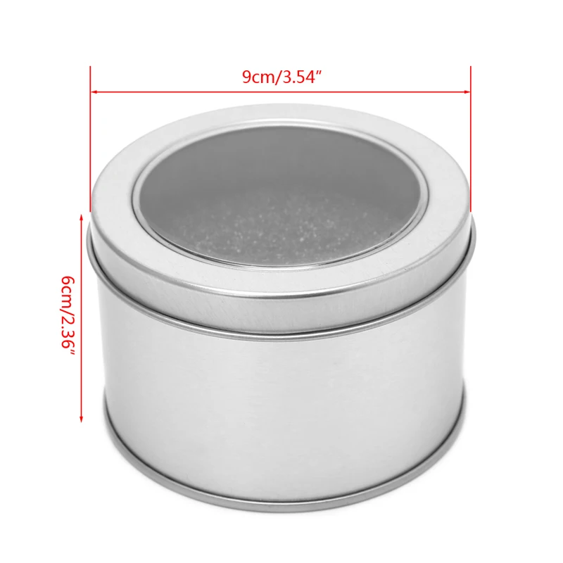 

Round Metal Jewelry Wrist Watch Display Box Storage Organizer Case With Cushion W2952001