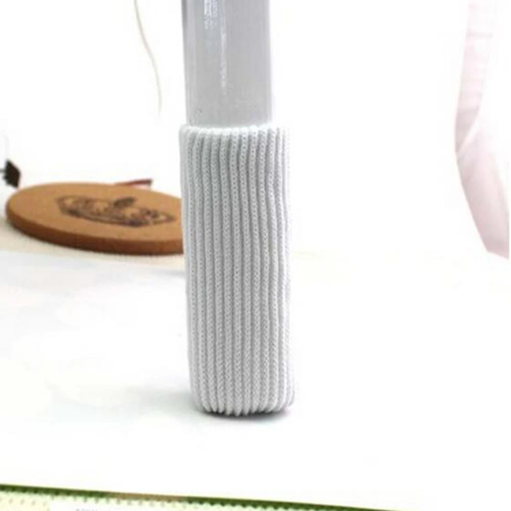4 Pcs for Girth 9-18cm Furniture Feet Caps Covers/Knitted Chair Leg Socks Hardwood Floor Protector