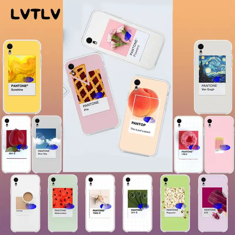 LVTLV Pantone Candy Color Fruit Cookies sunshine sky Novelty Fundas PhoneCase for iPhone11 pro XS MAX 8 7 6 6S Plus X 5 5S SE XR | Мобильные