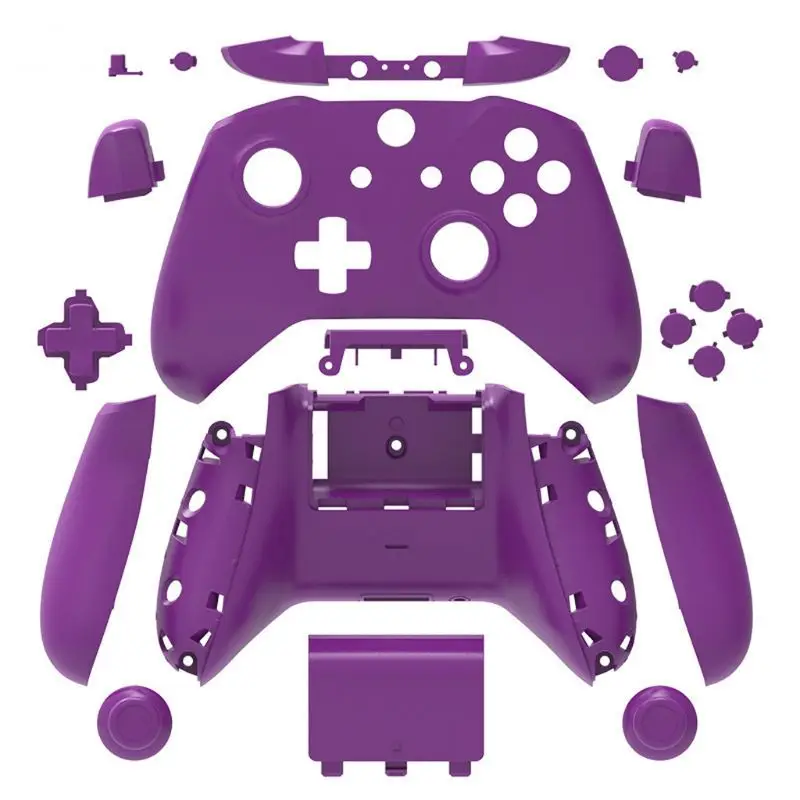 Оболочка для Xbox One тонкая Замена Полный корпус и кнопки мод комплект матовый чехол 24BB - Цвет: Purple