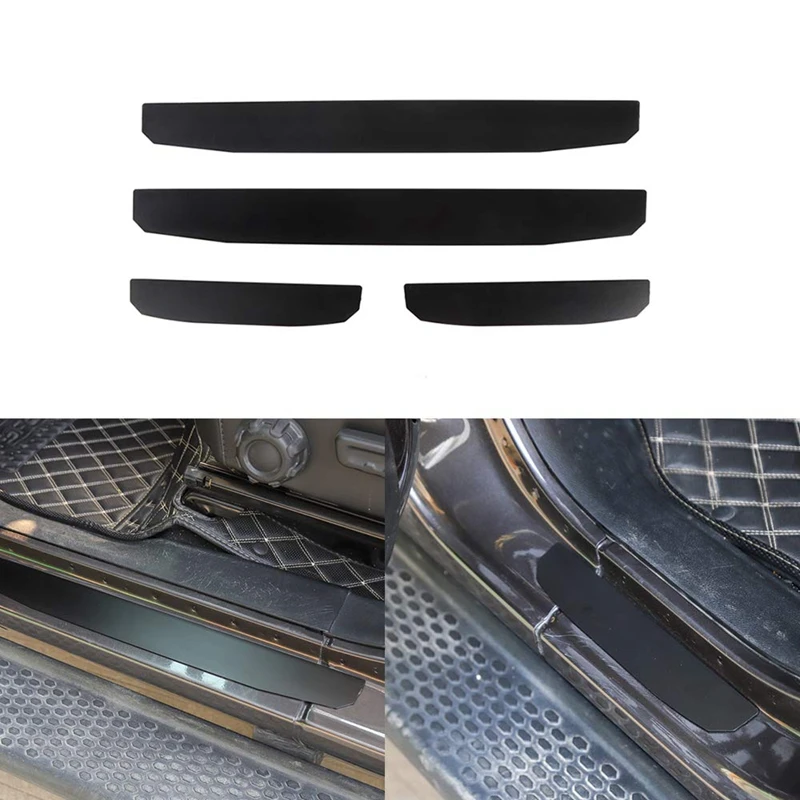 

For 2018 Jeep Wrangler JL 4 Door Sill Scuff Plate Entry Guard Honeycomb Door Sill Step Protector Stickers Trim Interior Car Acce