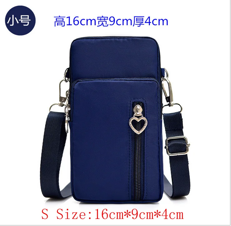 Small Size Blue Универсальные спортивные Наплечные сумки для мобильного телефона для iPhone 11 Pro Max, карман для карт, наружные Наплечные сумки через плечо для Samung - Цвет: Small Size Blue