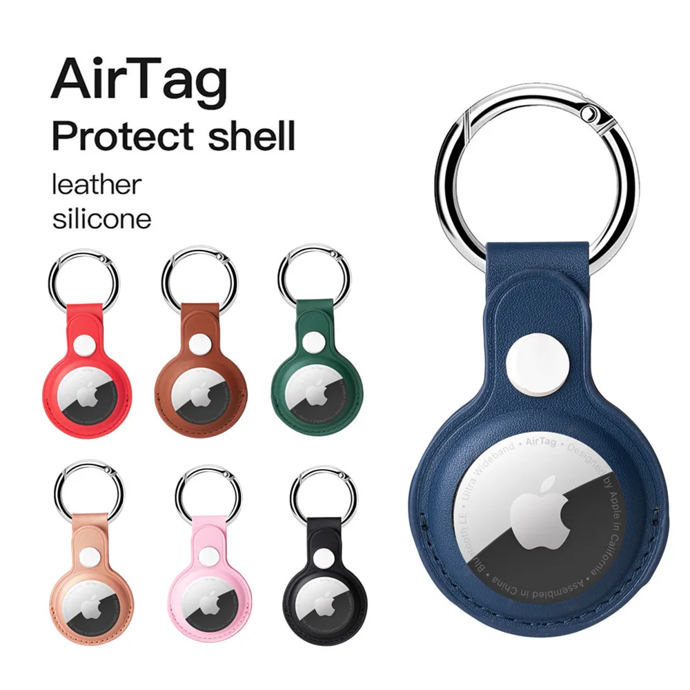 2020 new For AirTags Cover  Leather Protection Anti-Lost Protective Case For Apple Locator Tracker Cover