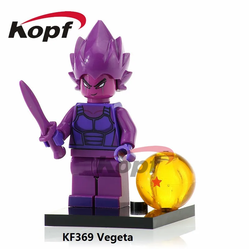 Одиночная распродажа фигурки Dragon Ball Z Jiren Goku Ultra Instic Future trunks Vegeta SSJ3 строительные блоки игрушки для детей подарок KF455 - Цвет: KF369 Without Box
