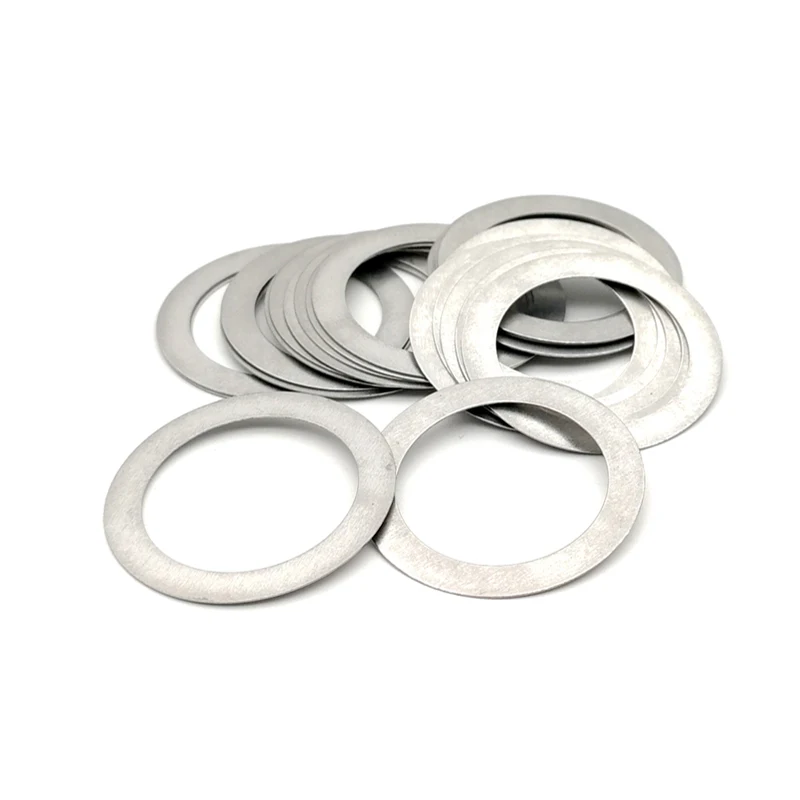 10 stücke M9 zu M40 DIN988 304 Edelstahl Ultra Dünne Flache Washer Anpassung Ultradünne Shim Plain Dichtung Dicke 0,1 0,2 0,3 0,5mm