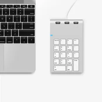 

Numeric Keyboard Portable Digital Keypad Computer USB Accounting with HUB Digital Input Mini Digital Keypad for Office PC Laptop