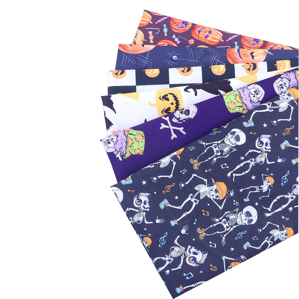 

50*140CM Halloween Polyester cotton Fabric Patchwor Printed for Tissue Kids Home Textile for Sewing Doll Dress Curtain