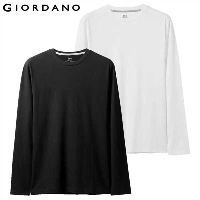 Giordano Men T Shirt 2-pack Long Sleeve 
