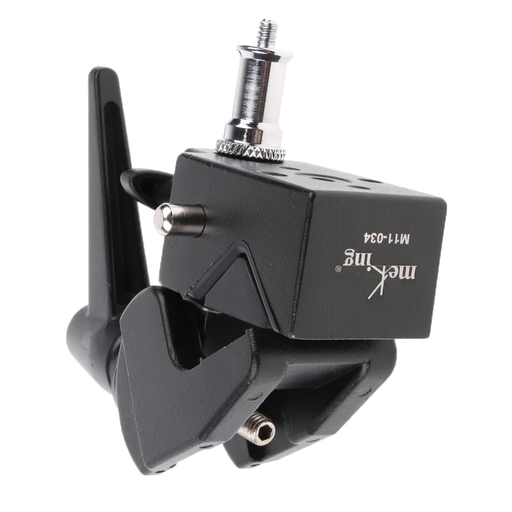 Super Clamp Multi-functional with Standard Stud 1/4'' 3/8'' Thread for Lights Umbrellas Hooks Shelves Plate Glass Cross Bars