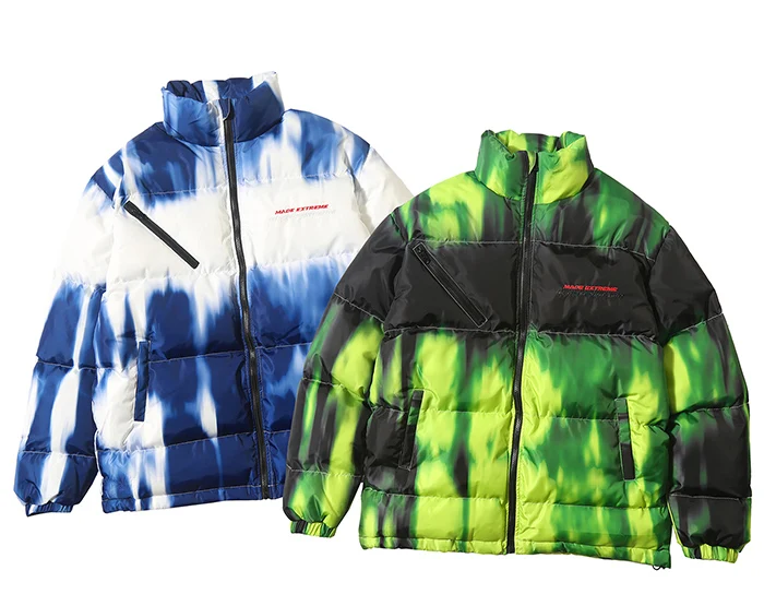 Aelfric Eden хип-хоп граффити Tie Dye толстые мягкие парки уличная Harajuku зима хипстер панк Рок Повседневная ветровка куртка