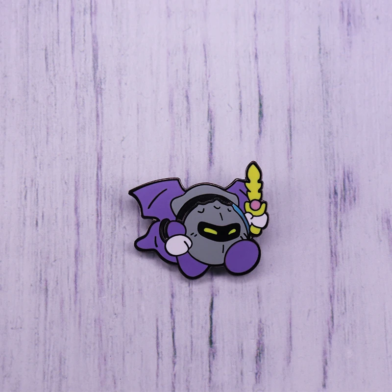 Meta Knight Holding Sword Cartoon Lapel Pin Japanese Anime Enamel Brooch For Coat Scarf Sweater Badge Brooches Aliexpress