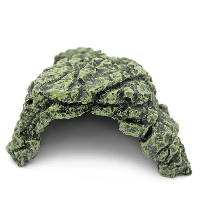Fish Hiding Cave Aquarium Non-Toxic High Simulation Crawling Turtle Reptile Basking Hide Habitat Tank Decoration Ornament 4