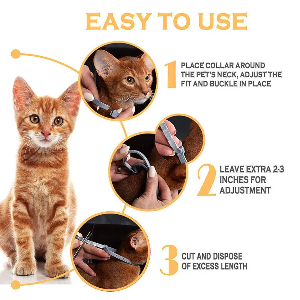 2pcs dog collar anti-mosquito deworming in addition to licking cat dog collar silicone + rubber + essential oil waterproof 30N11 (9)