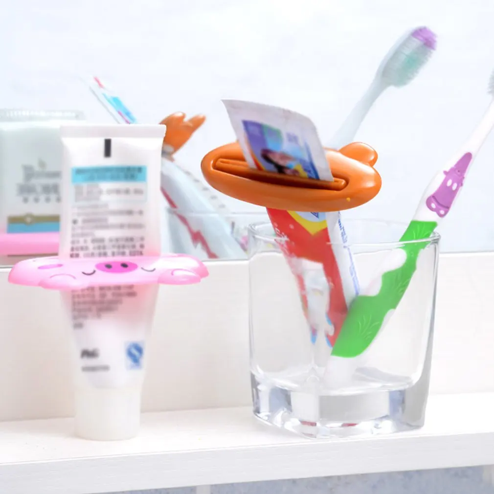 

Animal Easy Toothpaste Dispenser Plastic Tooth Paste Tube Squeezer Useful Toothpaste Rolling Holder For Home Bathroom