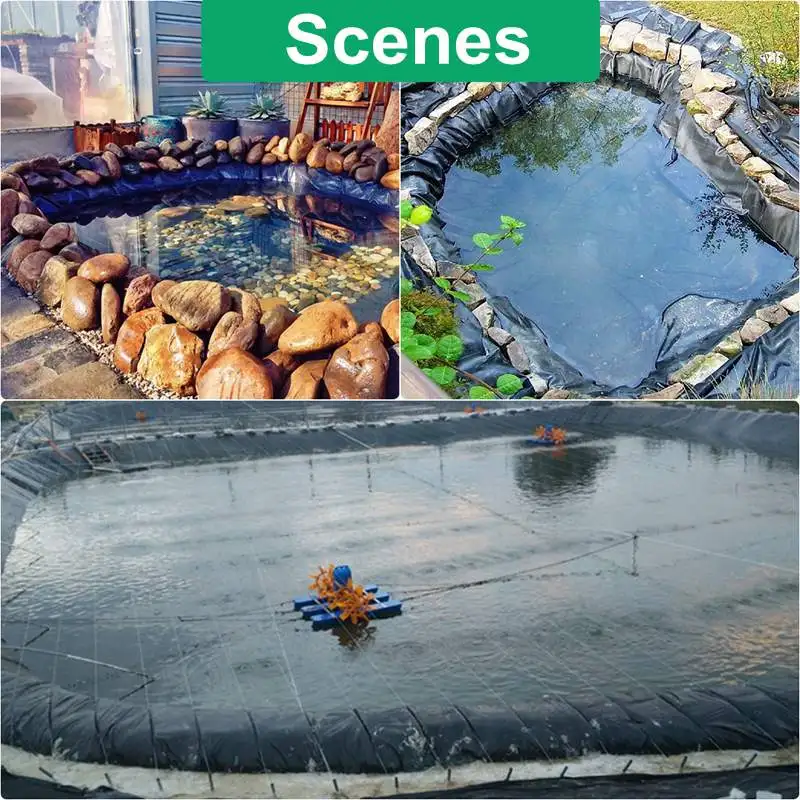 4,5X3 м 0,2 мм Высокое качество, садовый подстежник для рыбьего пруда, усиленный HDPE Сверхмощный Профессиональный Ландшафтный бассейн, водонепроницаемый подстежок