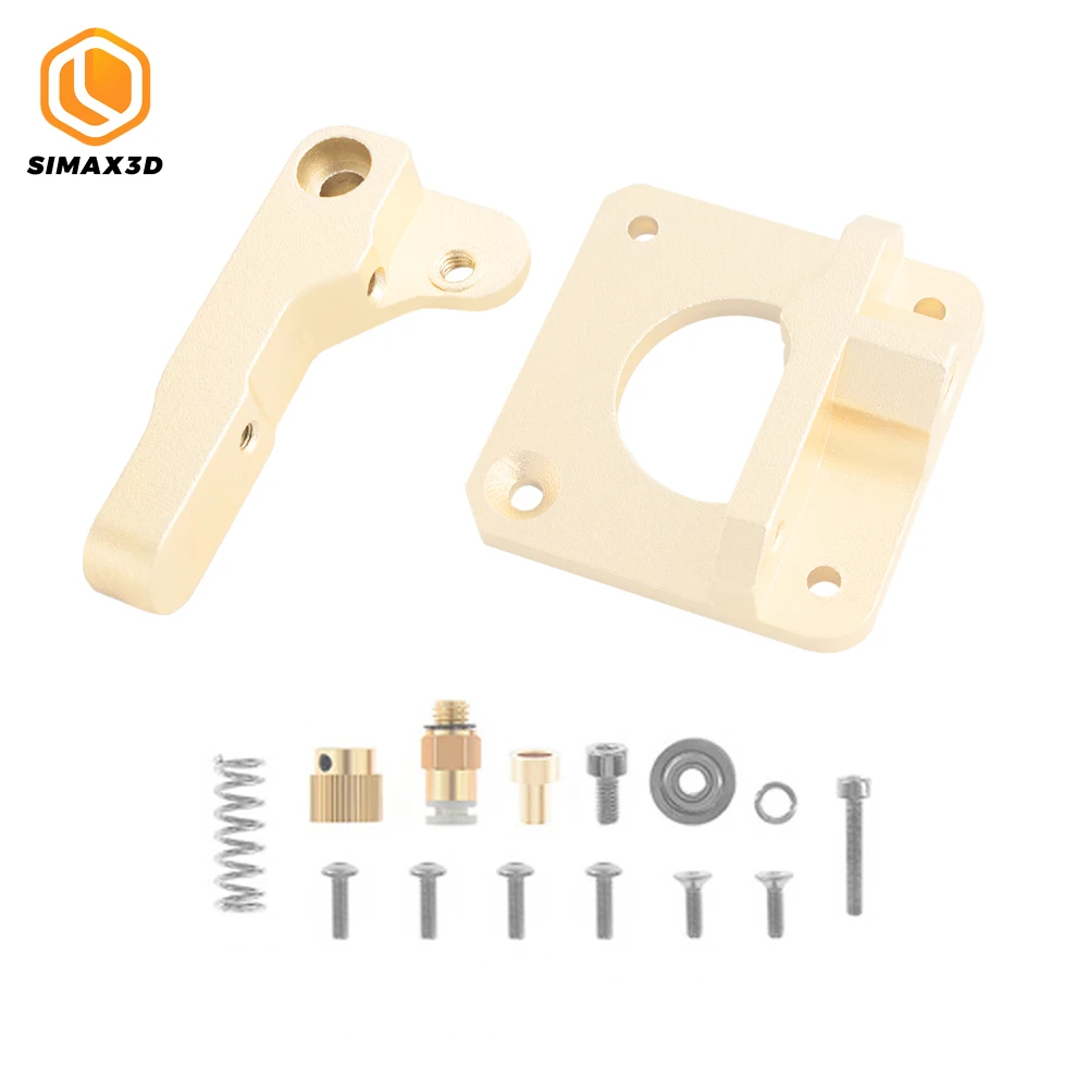 

Golden Left Hand Mk8 Extruder Upgraded Replacement Aluminum MK8 Extruder Drive Feed for CR-10, 10S S4 S5 3D Printer Parts