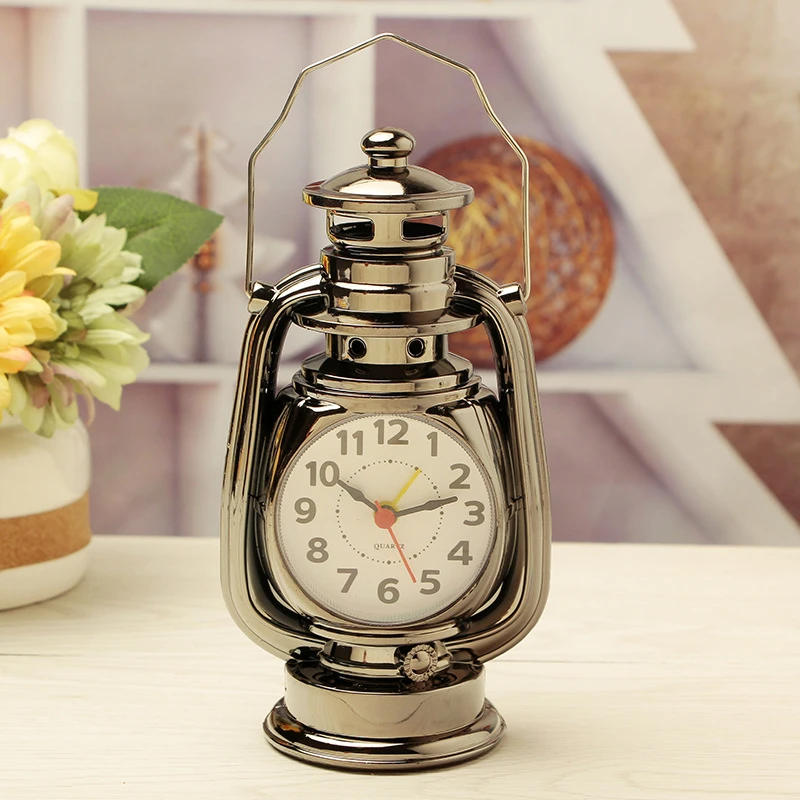 vintage retro calar saat gaz lambasi alarm gazyagi lambasi masa saati saat oturma odasi dekor ofis malzemeleri zanaat susleme desk table clocks aliexpress