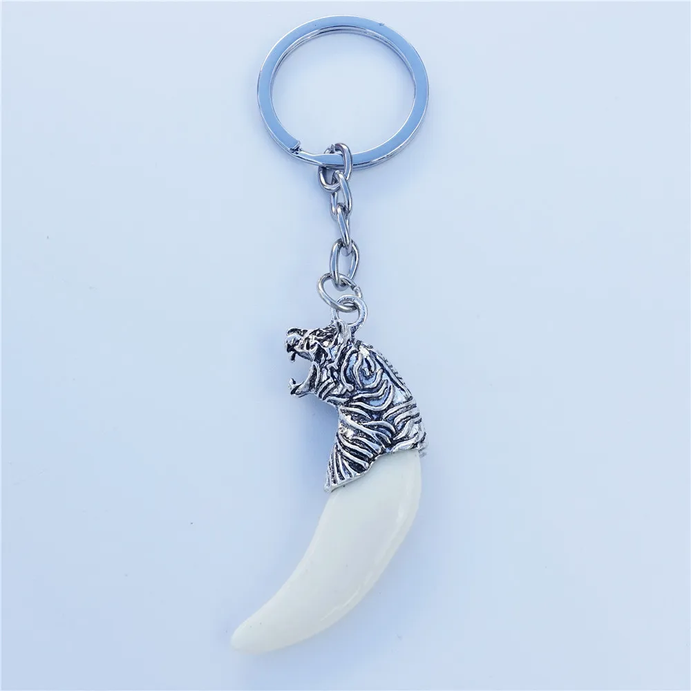 Модный животный зуб тигра Клык брелок ювелирный для мужчин и женщин подарок|fashion