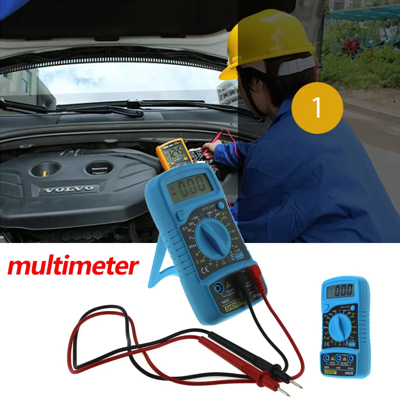 

Meter Voltmeter DC/AC Tester Tool Digital Multimeter LCD High Precision Ammeter Volt Amp Measurement Electrical Instrument