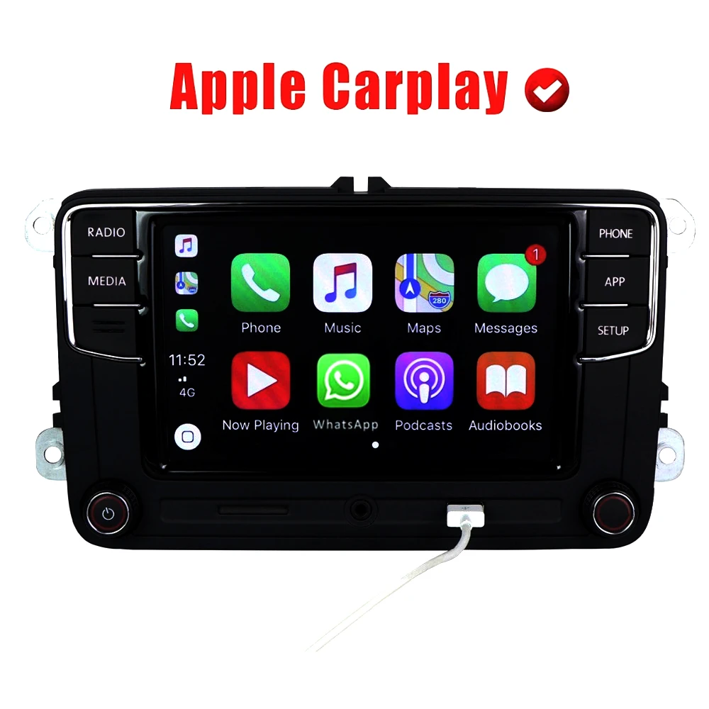 6," автомобильный стерео RCD330+ CarPlay MirrorLink BT USB RVC для Volkswagen Tiguan Golf 5 6 Passat Polo Touran Caddy TAX FREE