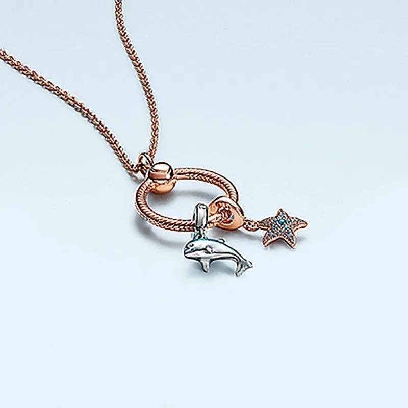 

2020 New 925 Sterling Silver Blue Necklace Shell Ocean Series High Quality Gift Multi-styly The Most Popular Female