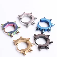 1 шт. черные серьги-гвоздики в готическом стиле панк для женщин и мужчин из нержавеющей стали с заклепками, серьги-шпильки, ювелирные изделия для рок-вечеринки