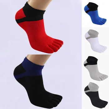 

1 Pair Five Finger Toe Short Men socks New Fashion Mesh White Cotton ankle Socks Spring Outdoor Autumn Spring funny man socks