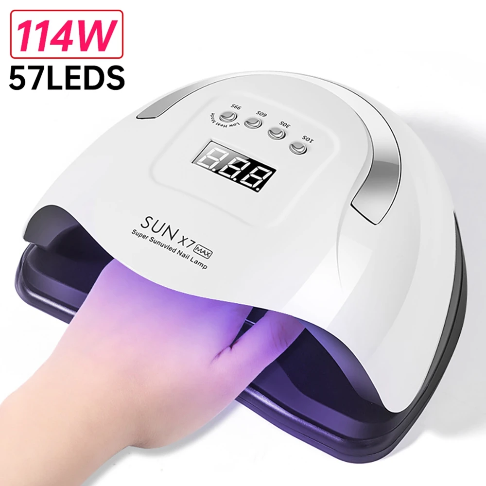 НОВЫЙ СОЛНЦЕЗАЩИТНЫЙ X7Max 114W/72 Вт Светодиодная лампа для сушки ногтей УФ всех
