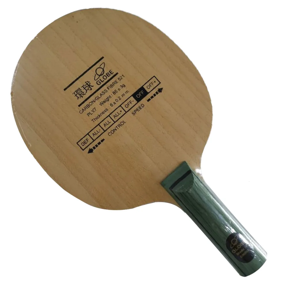 Глобус 521 углерода/Стекловолокно Shakehand настольный теннис/пинг понг лезвие