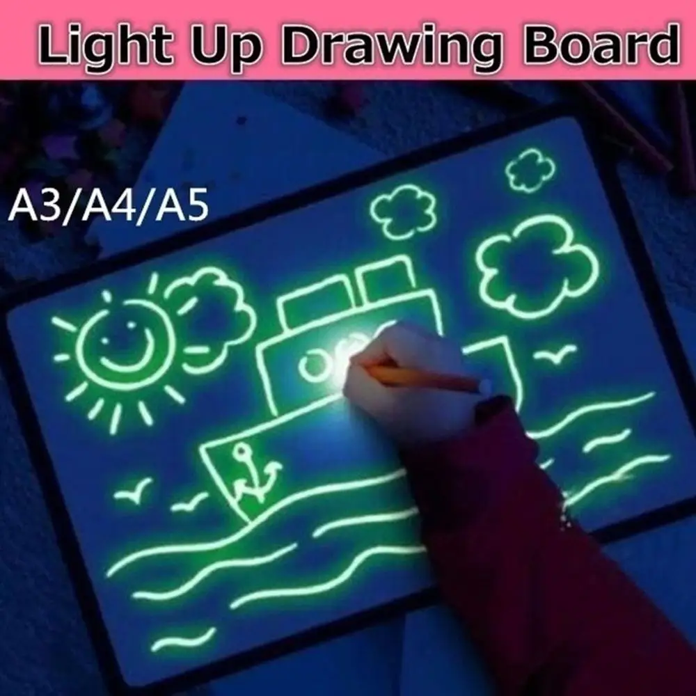 Magic Drawing Pad Graffiti Writing Children's Fluorescent Children Gifts Tablet Scratch Painting Toy | Игрушки и хобби