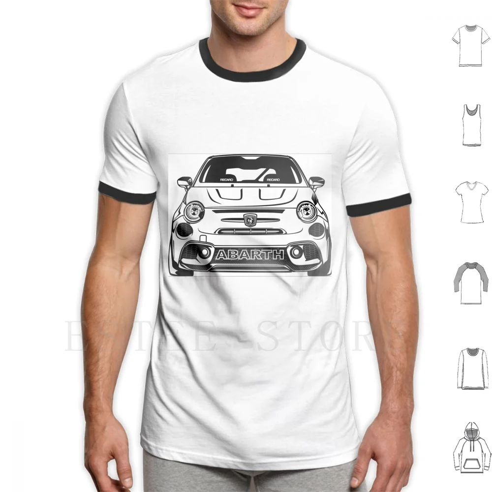 Abarth T Shirt Uomo Cotone 6Xl Abarth Mini Fiat Italy Car Automotive Automotive