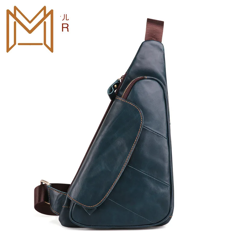 

Outdoors Leisure Time Man Chest Package Genuine Leather Male Package Single Shoulder Satchel More Function Male Package