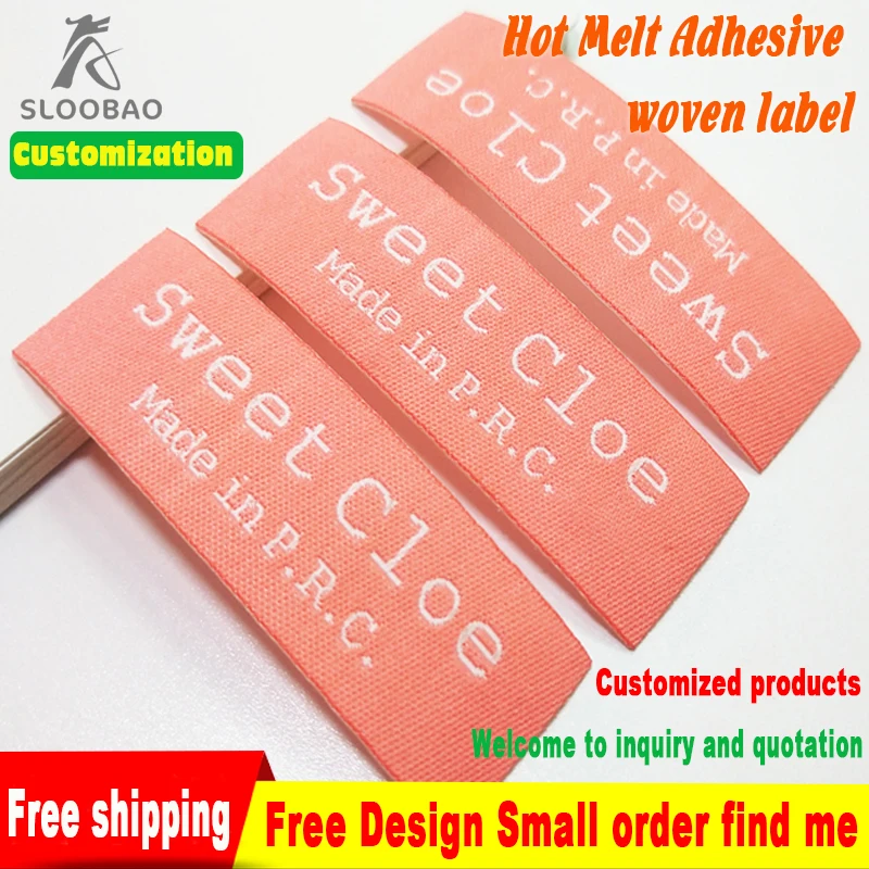 CustomizedFreeShippingIronOnClothingWovenLabelsWithBrandNameLogoHotMeltGlueHeatingAdhesiveGarmentLabels/TagsCanSewingAndIronPast | Дом и сад