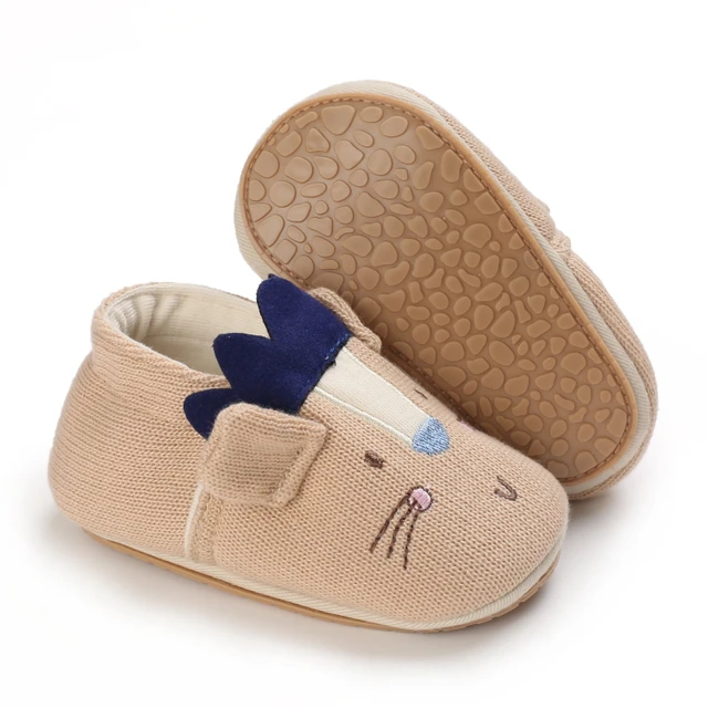 Infant Newborn Baby Girls Princess Non-Slip Floral Border Shoes Toddler Baby Soft PU Leather Prewalker Shoes Solid First Walkers C-721 Khaki