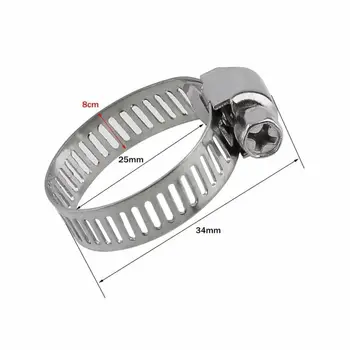

Clips Hose Clamps Assortment Equipment Rust-proof 100pcs Adjustable Gear